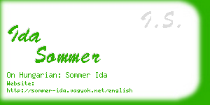 ida sommer business card